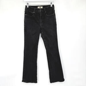 Women's Madewell Mid-Rise Kick Out Aged Black Jeans 26/2